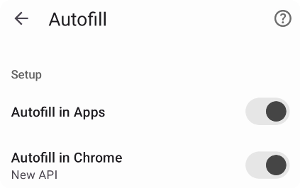 Configured autofill in Safe