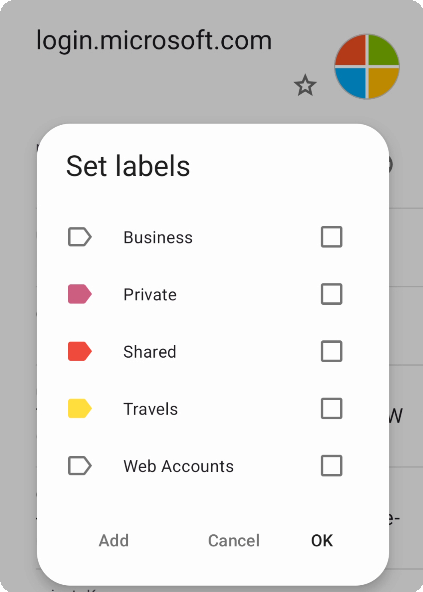 Assign labels to a card process