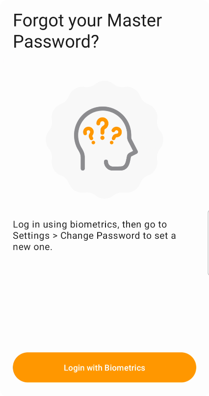 Using biometrics to password recovery