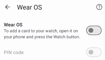 Wear OS settings